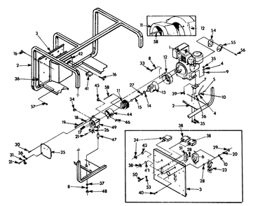 Generator Diagram and Parts List for 9433-0-3W795  Briggs and Stratton Generator